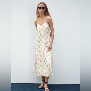 ZARA PRINTED MIDI DRESS